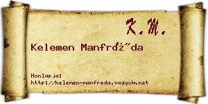 Kelemen Manfréda névjegykártya